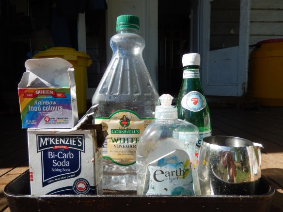 20141217 Volcano experiment: Some of the Ingredients used in the experiment